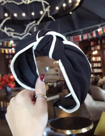 Fashion Black Color Matching Decorated Hair Hoop
