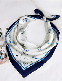 Lovely Blue Cartoon Cats Pattern Decorated Scarf