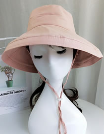 Lovely Pink Pure Color Design Sunshade Fisherman Hat