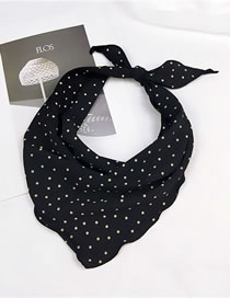 Lovely Black Dots Pattern Design Pure Color Scarf