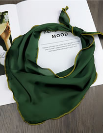 Fashion Green Pure Color Design Triangle Shape Scarf