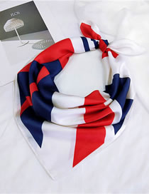 Fashion Navy+red Color Matching Decorated Scarf