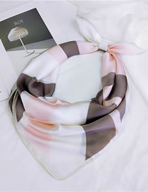 Fashion Pink+coffee Color Matching Decorated Scarf