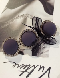 Fashion Purple Round Balls Decorated Hair Clip