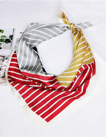 Fashion Red Stripe Pattern Decorated Small Scarf