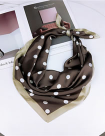 Fashion Brown Dog Pattern Decorated Small Scarf