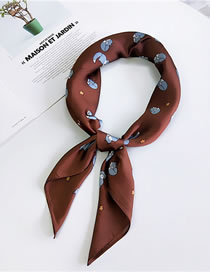 Fashion Brown Fox Pattern Decorated Small Scarf