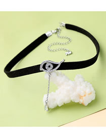 Fashion Silver Color Eye Shape Decorated Simple Choker