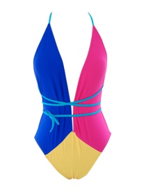Sexy Multi-color Color Matching Decorated Simplet Swimwear