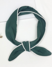Fashion Green Pure Color Design Bowknot Shape Scarf
