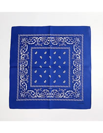 Fashion Sapphire Blue Cashew Pattern Decorated Small Scarf