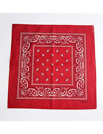 Fashion Red Cashew Pattern Decorated Small Scarf