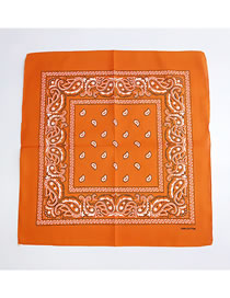 Fashion Orange Cashew Pattern Decorated Small Scarf
