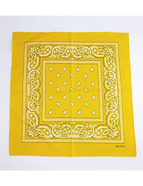 Fashion Gold Color Cashew Pattern Decorated Small Scarf