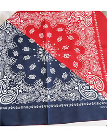 Fashion Red+blue Cashew Pattern Decorated Small Scarf