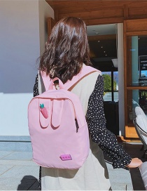 Fashion Pink Rabbit Eas&r Radish Decorated Backpack