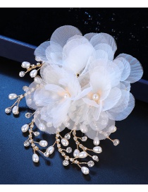 Fashion White Flower Shape Decorated Hair Clip