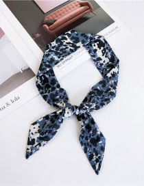 Fashion Blue Leopard Pattern Decorated Scarf