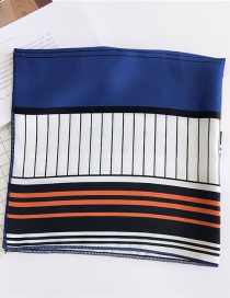 Fashion Blue Stripe Pattern Decorated Scarf