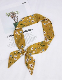 Fashion Yellow Flowers Pattern Decorated Scarf
