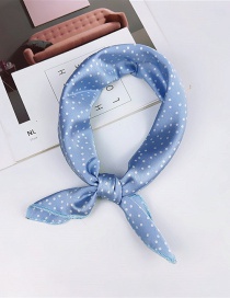 Fashion Blue Smaller Dots Pattern Decorated Scarf