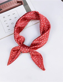 Fashion Red Smaller Dots Pattern Decorated Scarf