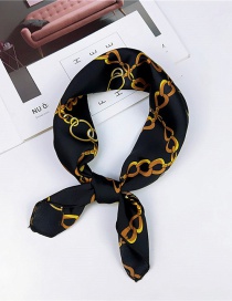 Fashion Black Chains Pattern Decorated Simple Scarf