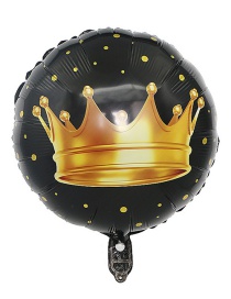 Fashion Black Crown Pattern Decorated Balloon
