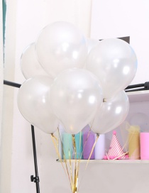 Fashion White Pure Color Decorated Balloon(100pcs)