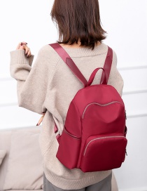Fashion Red Waterproof Nylon Cloth Backpack