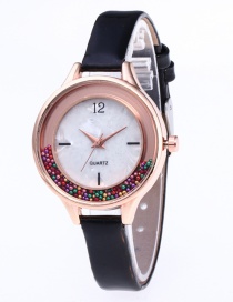 Fashion Black Colored Balls Decorated Leisure Watch