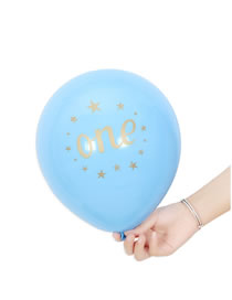 Fashion Blue Letter One Pattern Decorated Balloon