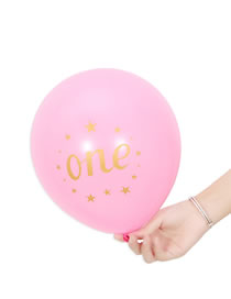 Fashion Pink Letter One Pattern Decorated Balloon