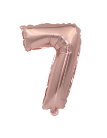 Fashion Rose Gold Letter 7 Pattern Decorated Balloon