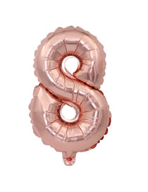 Fashion Rose Gold Letter 8 Pattern Decorated Balloon