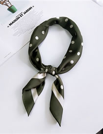 Fashion Green Dots Pattern Decorated Scarf