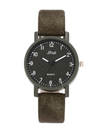 Fashion Green Pure Color Decorated Watch