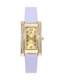 Fashion Light Purple Diamond Decorated Women's Watch