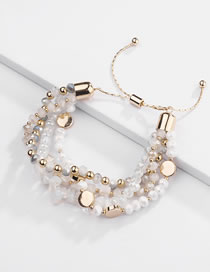 Fashion White Full Bead Decorated Bracelet
