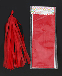 Fashion Red Tassel Decorated Pure Color Ribbon