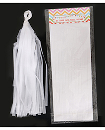 Fashion White Tassel Decorated Pure Color Ribbon