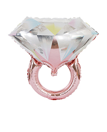 Fashion Pink Diamond Shape Decorated Balloon
