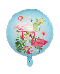 Fashion Blue Flamingo Pattern Decorated Balloon