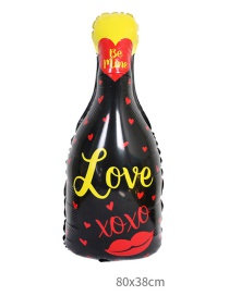 Fashion Black Bottle Shape Decorated Balloon
