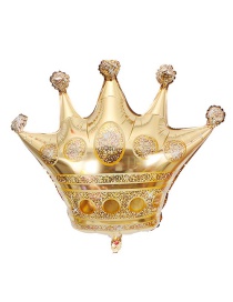 Fashion Gold Color Crown Shape Decorated Balloon