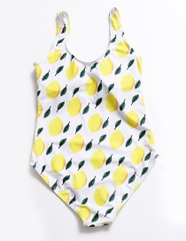 Fashion Yellow Lemon Pattern Decorated Bikini For Adult