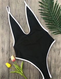 Fashion Black Bikini One-piece Swimsuit