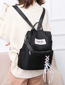Fashion Black Waterproof Oxford Cloth Large-capacity School Bag