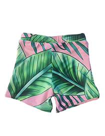 Male Child: Foundation: Leaves Parent-child Printed Triangle One-piece Swimsuit