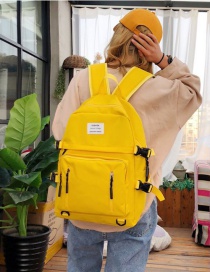 Fashion Yellow: Contrast Stitching Backpack